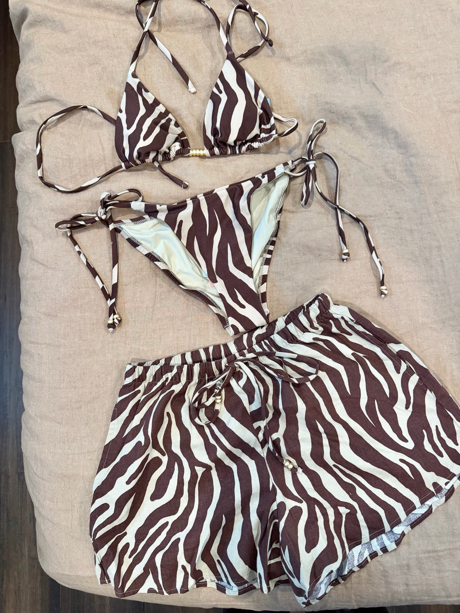 The cutest swim set. 
Wearing XS in all pieces.

#LTKSwim