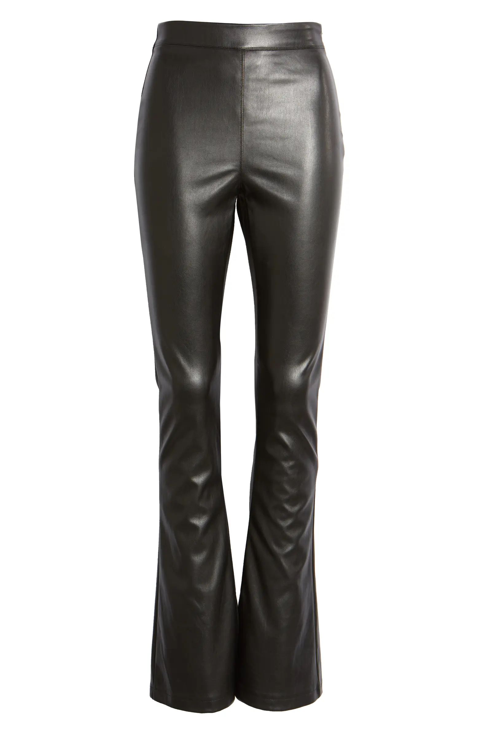 Women's Faux Leather Flare Pants | Nordstrom
