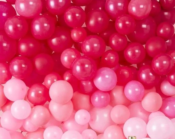200 Pink Balloons Birthday Party Decoration Wedding Decor Baby Shower Hen Party Bachelorette Peac... | Etsy (US)