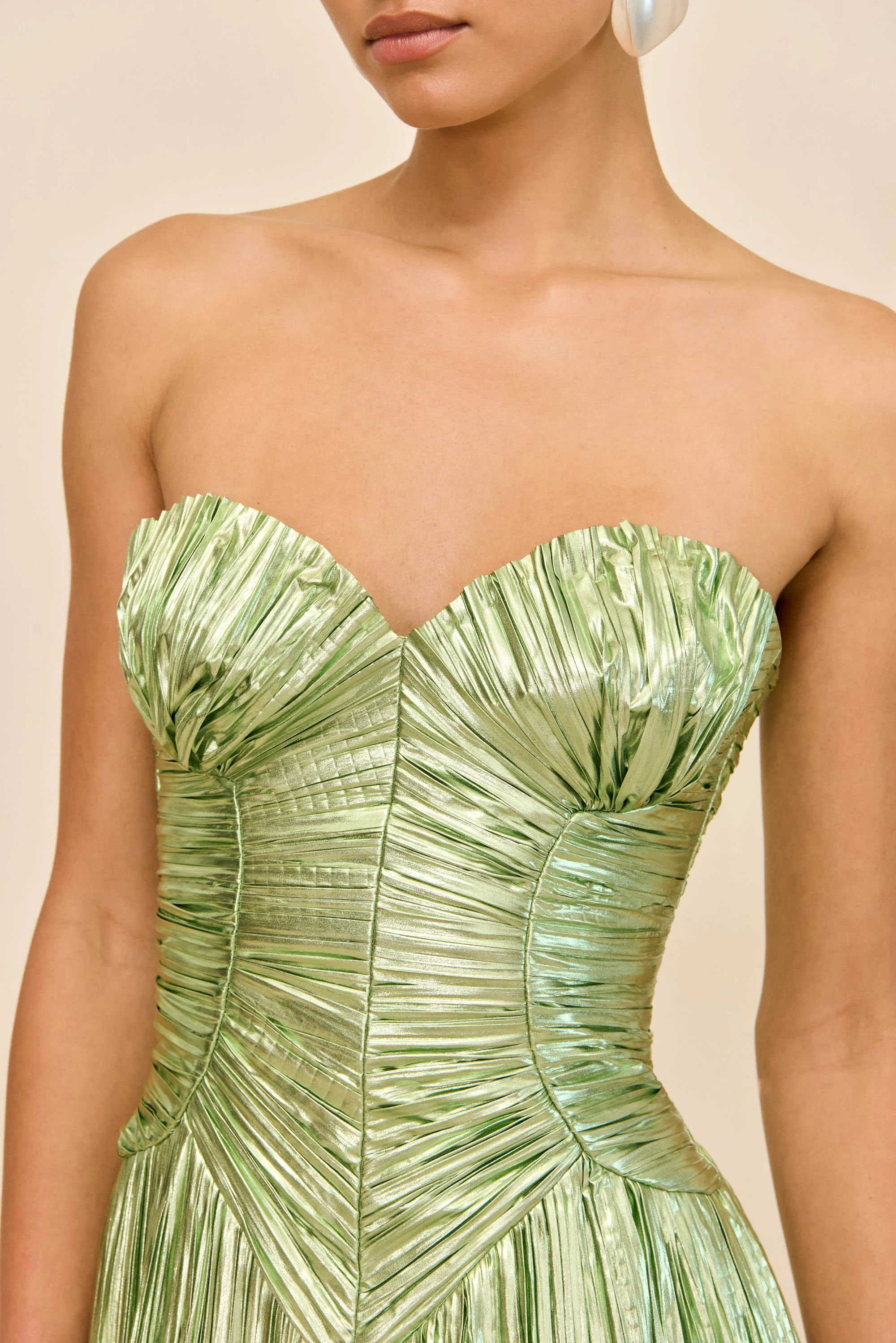 ASHIKA GOWN - SPEARMINT METALLIC | Cult Gaia - US