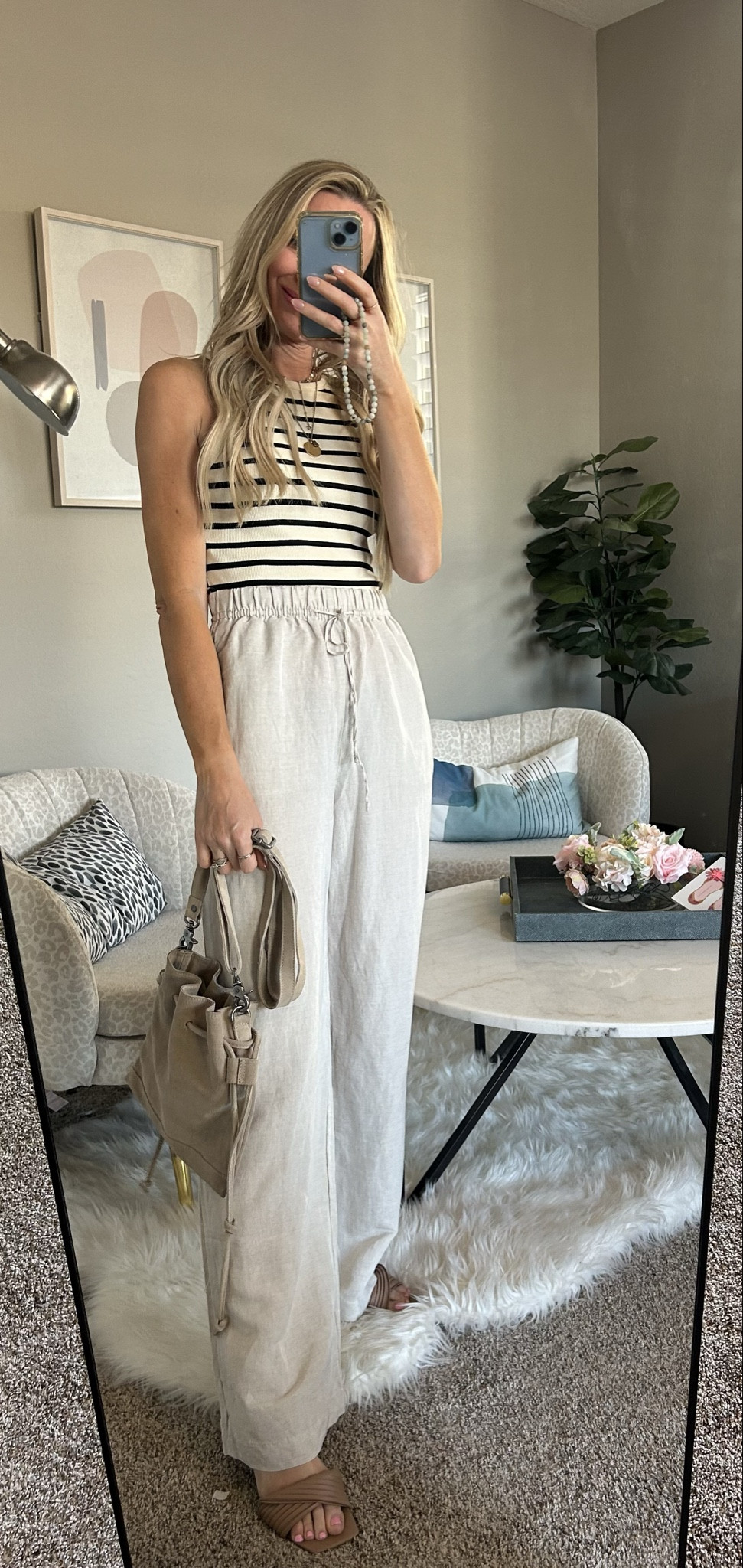 These linen pants are everything! They come in black too! Scroll to see the black pair! And this top is only $9.99!!! And the pants are $19.99!! Its the perfect vacation outfit, or weekend getaway look! Its casual, comfy, and affordable! 
Resort Wear
Vacation outfits
Affordable fashionn

#LTKstyletip #LTKtravel #LTKfindsunder50