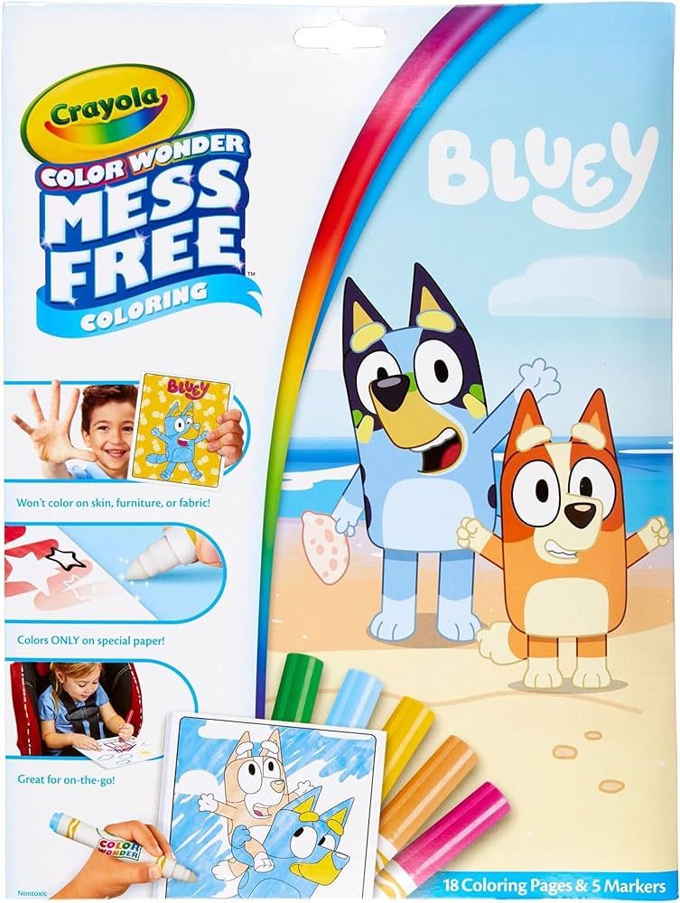 Crayola Bluey Color Wonder - Juego de 18 páginas para colorear de Bluey, sin desorden para niño... | Amazon (US)