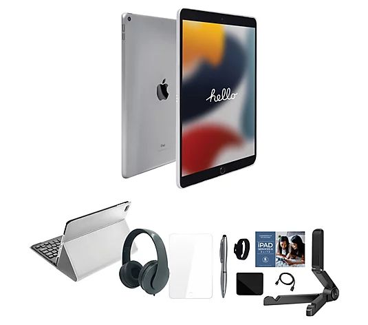Apple iPad 10.2" 9th Gen 64GB with Voucher & Accessories | QVC