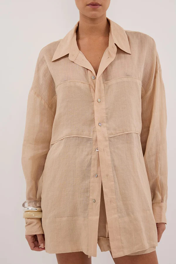 KAI MUSK OVERSIZED RAMIE LONG SLEEVE SHIRT | DISSH