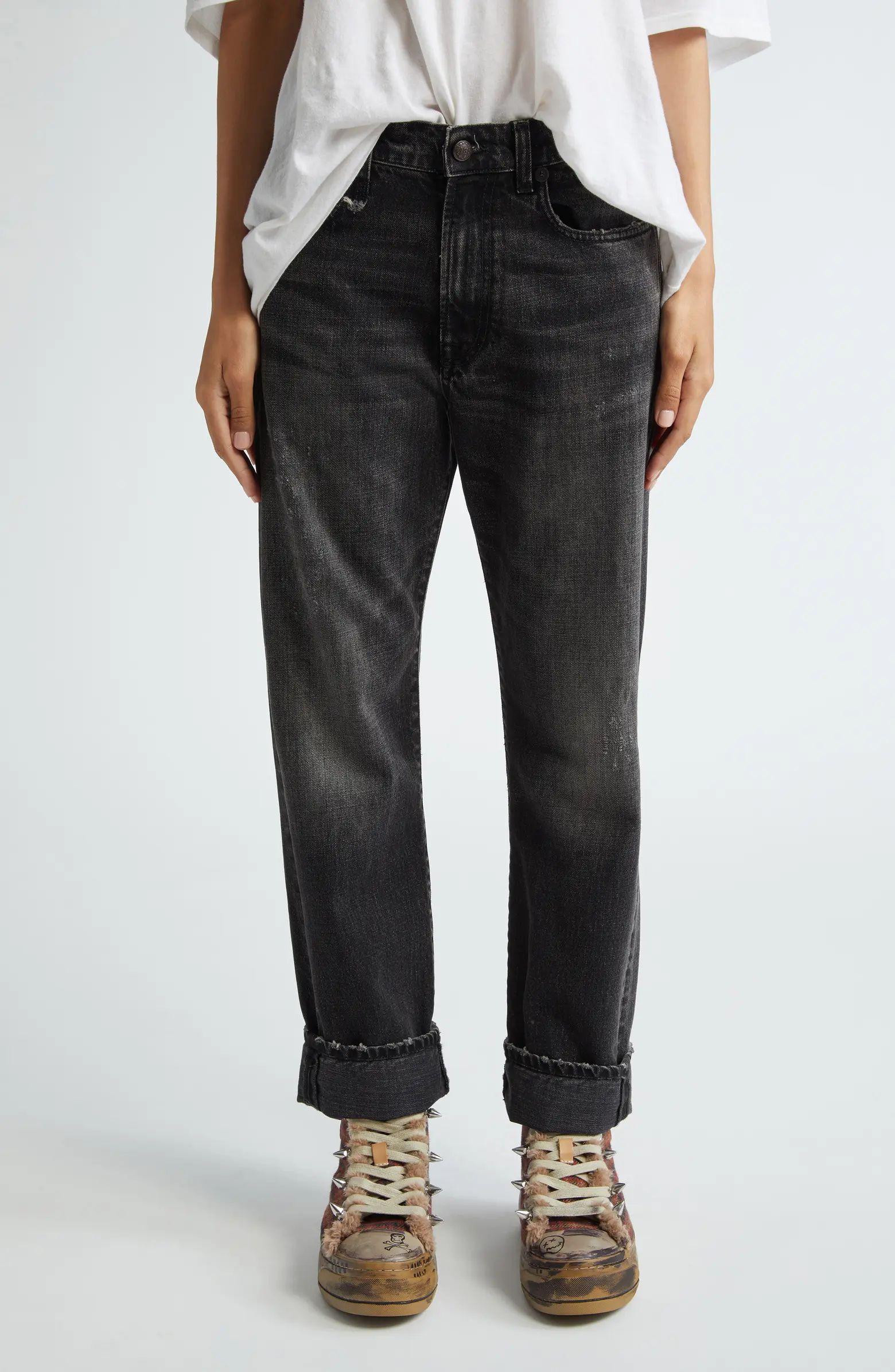 R13 Cuffed Boyfriend Jeans | Nordstrom | Nordstrom