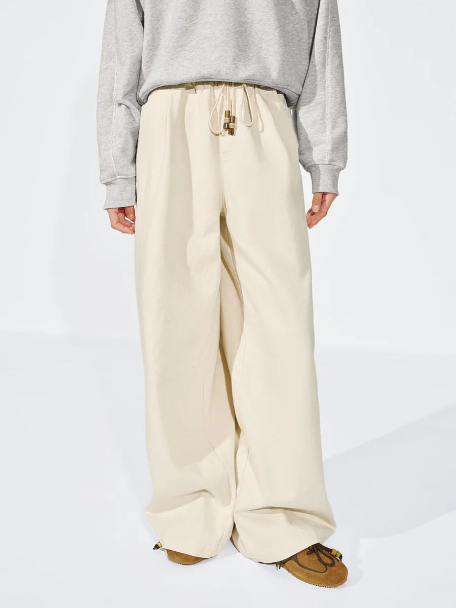Drawstring Pull On Wide Leg Pants | Urban Revivo