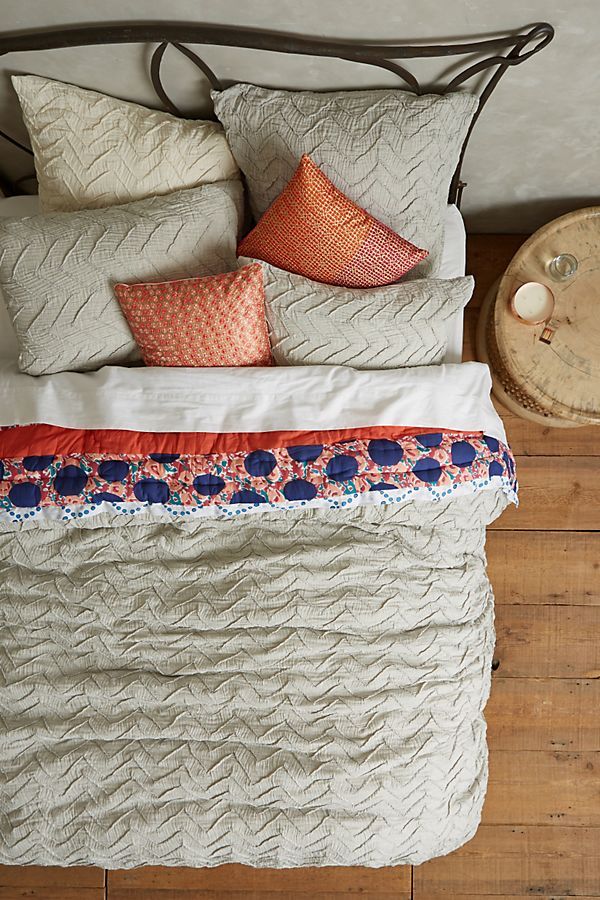 Textured Chevron Duvet Cover | Anthropologie (US)