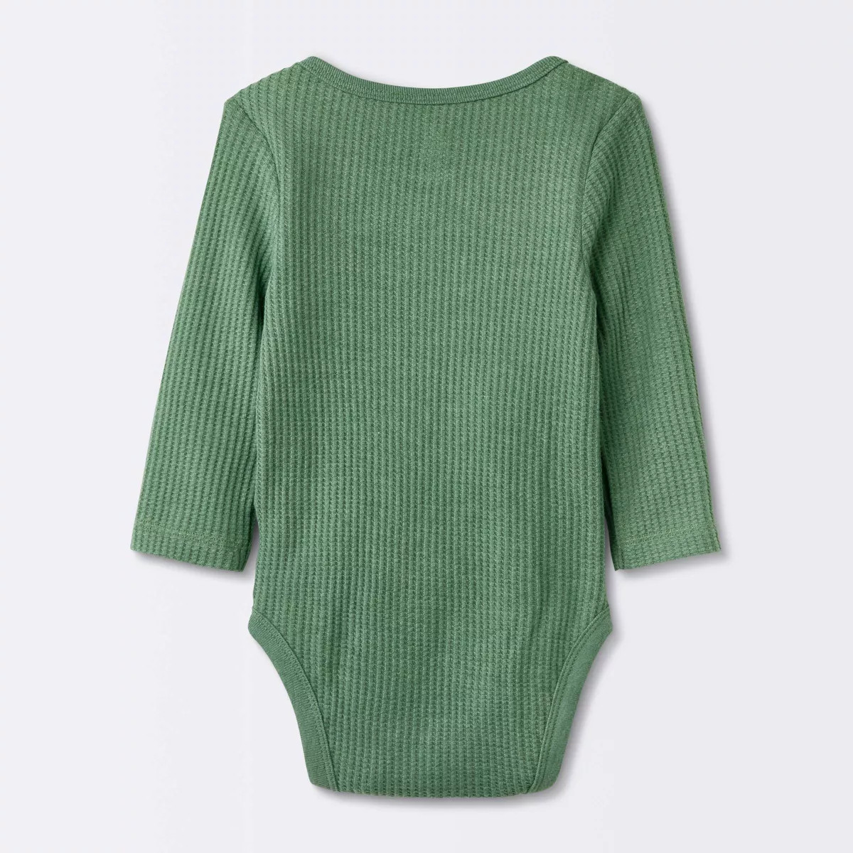 Baby 3pk Long Sleeve Waffle Bodysuit - Cloud Island™ Green | Target