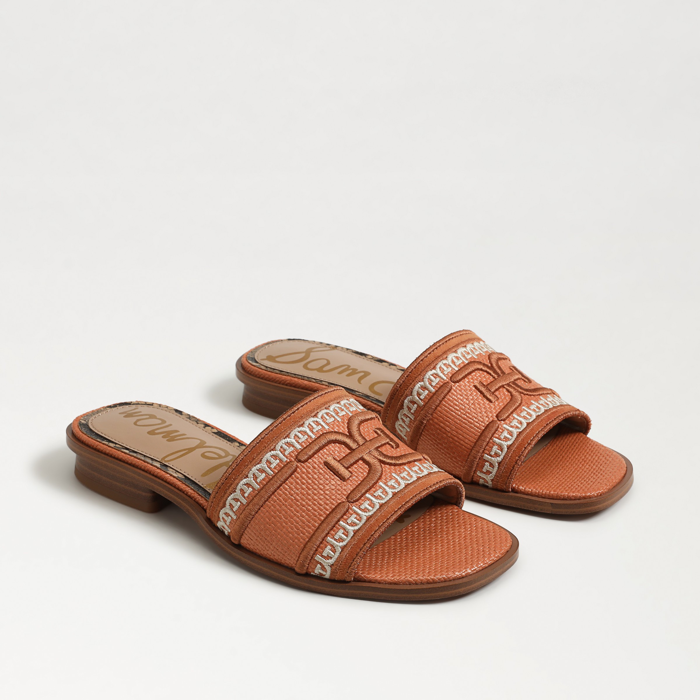 Sam Edelman Stevie Slide Sandal Sunrise Orange Basketweave 6.5 | Sam Edelman CA