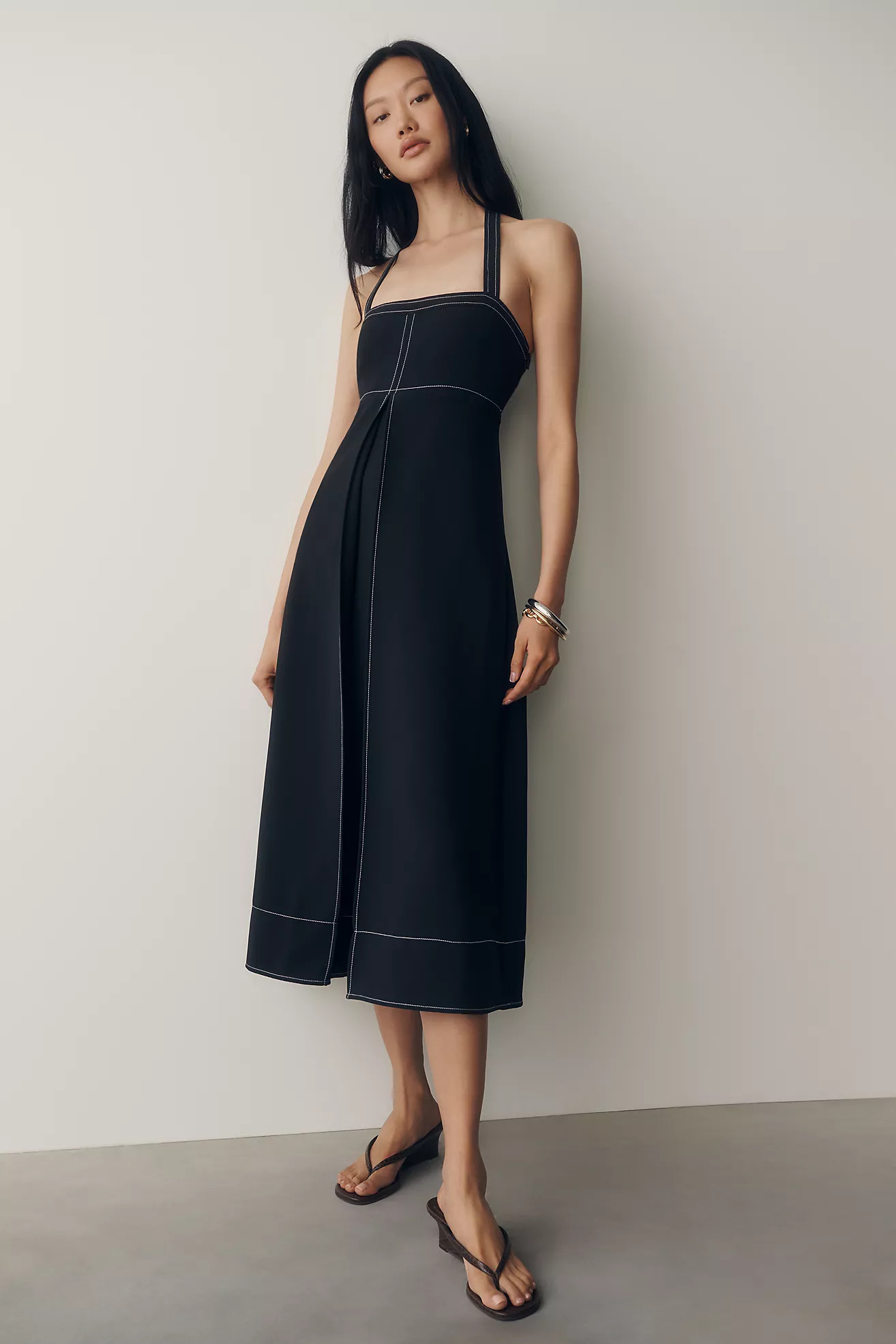 English Factory Halter Midi Dress | Anthropologie (US)