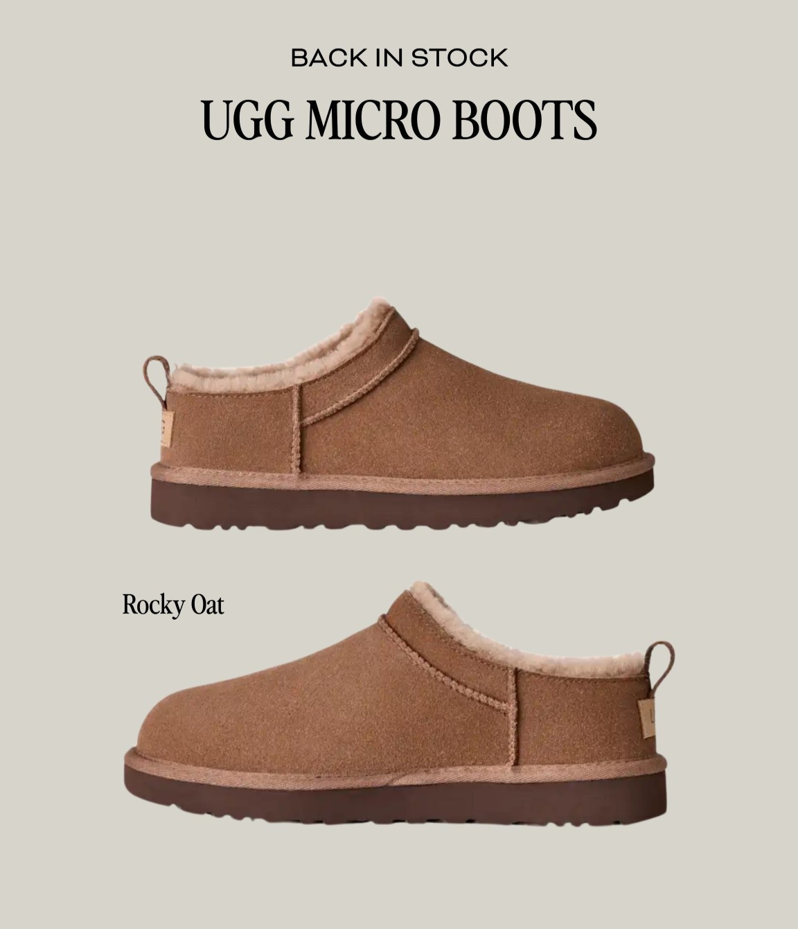 Back in stock!!! Ugg Micro Boots in Rocky Oat 🤎 

#LTKgiftguide #LTKautumn #LTKuk