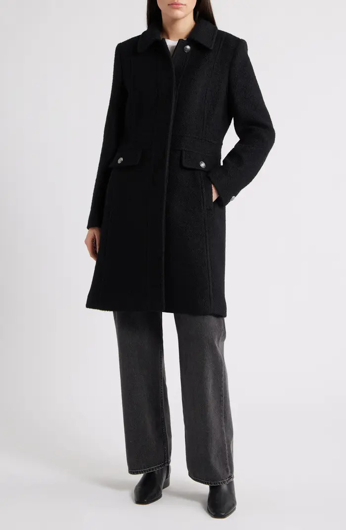 Sam Edelman Bouclé Longline Coat | Nordstrom | Nordstrom