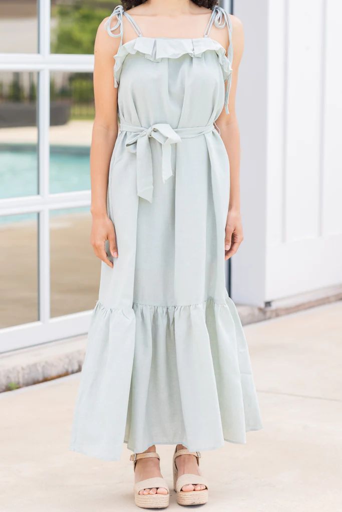 It's All Here Sage Green Maxi Dress | The Mint Julep Boutique
