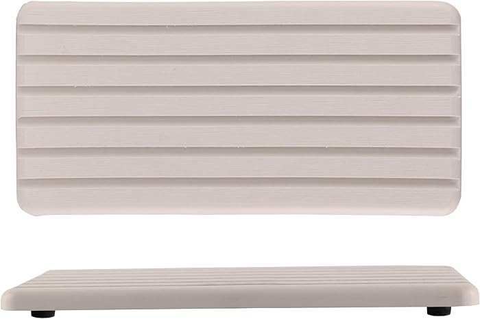 2 PCS Water Absorbent Diatomite Coasters Rectangle, Grooved Design, Water Absorbing Stone Used fo... | Amazon (US)