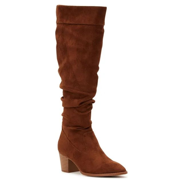 Time and Tru Women's Tall Heeled Slouch Boots, Sizes 6-11 | Walmart (US)