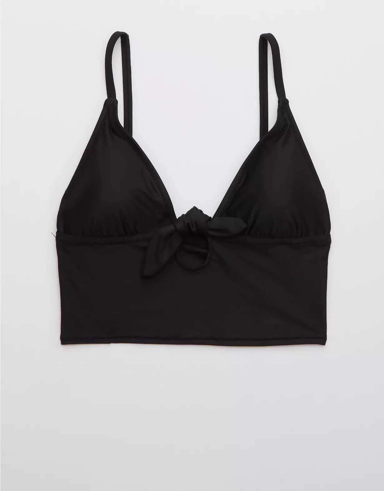 Aerie Longline Tie Front Bikini Top | American Eagle Outfitters (US & CA)