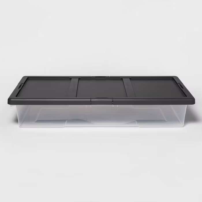 Underbed Latching Storage Bin Clear - Made By Design™ | Target