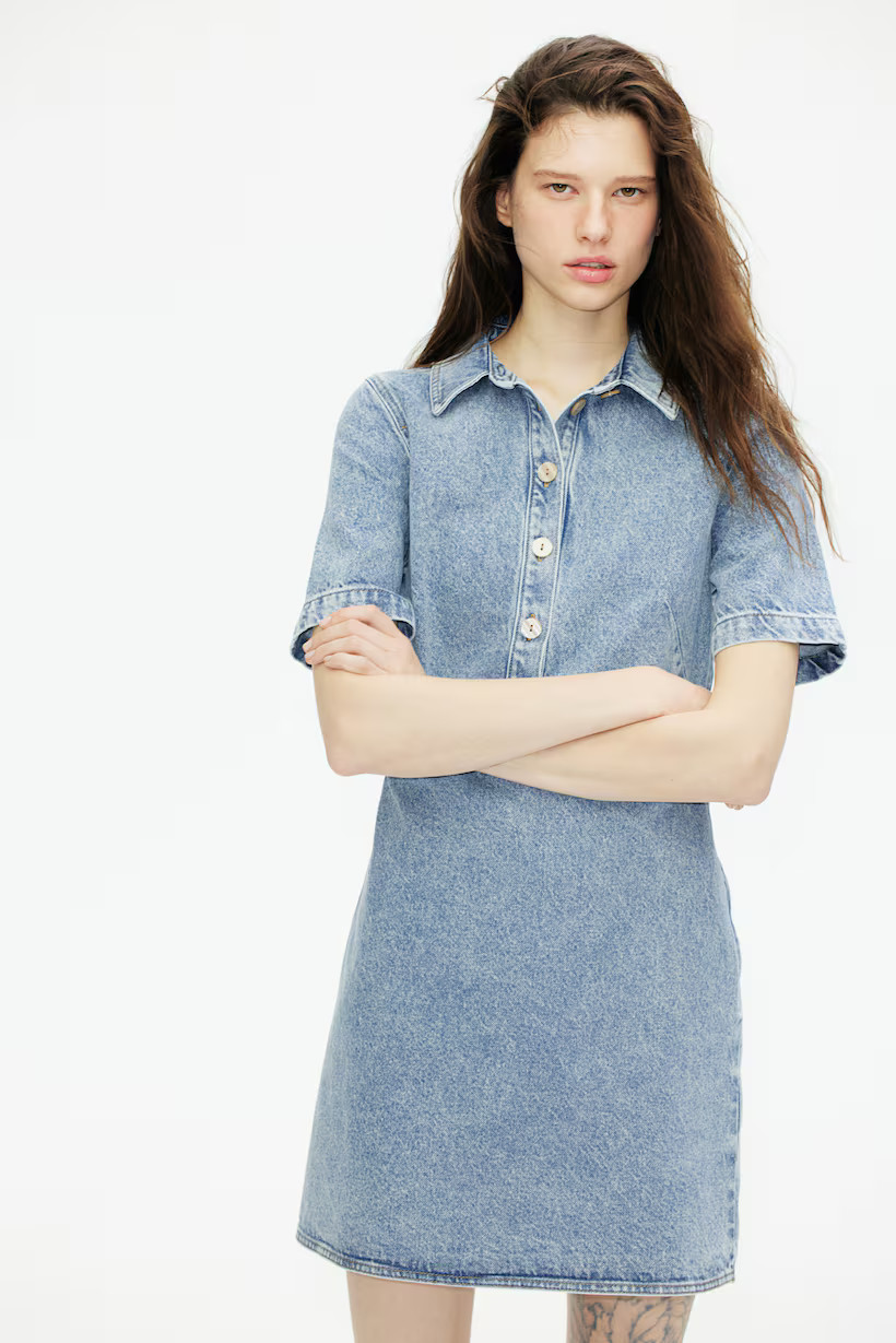 Collared denim dress | H&M (UK, MY, IN, SG, PH, TW, HK)