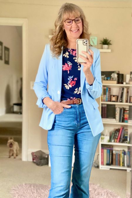 We welcome Spring with the colors we wear. This baby blue blazer is just gorgeous and so well tailored! I’ve paired it here with denim but it would look stunning with dress pants or over a dress or skirt. My floral top also screams Spring which makes me happy. These transition pieces are the perfect way to look stylish and well put together. 

#blazer #springblazer #tailoredblazer #womensblazer #blueblazer #floraltop #floralblouse #workwearblazer #weekendlooks

#LTKfindsunder50 #LTKover40 #LTKstyletip