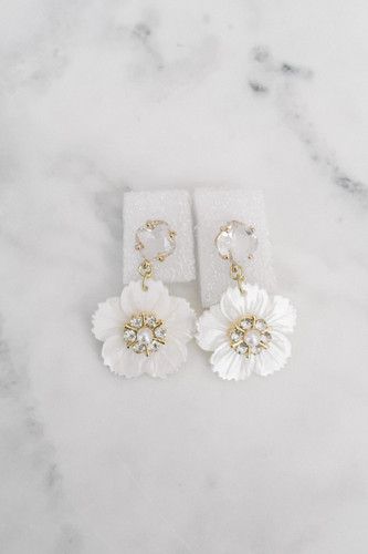 Crystal & Embellished Mother of Pearl Flower | SJ Bailey Co.