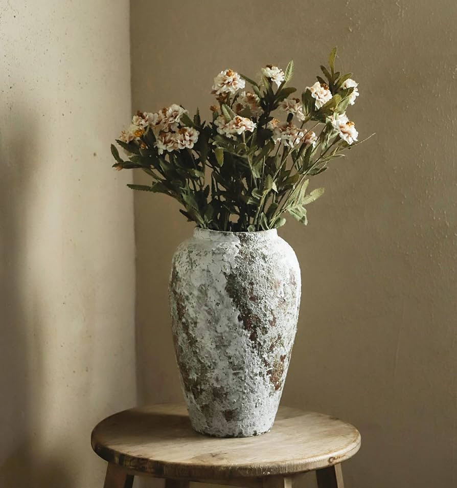 YSNCIDAN Rustic Ceramic Flower Large Vase, Vintage Floor Tall Vase Farmhouse Decor for Living Roo... | Amazon (US)