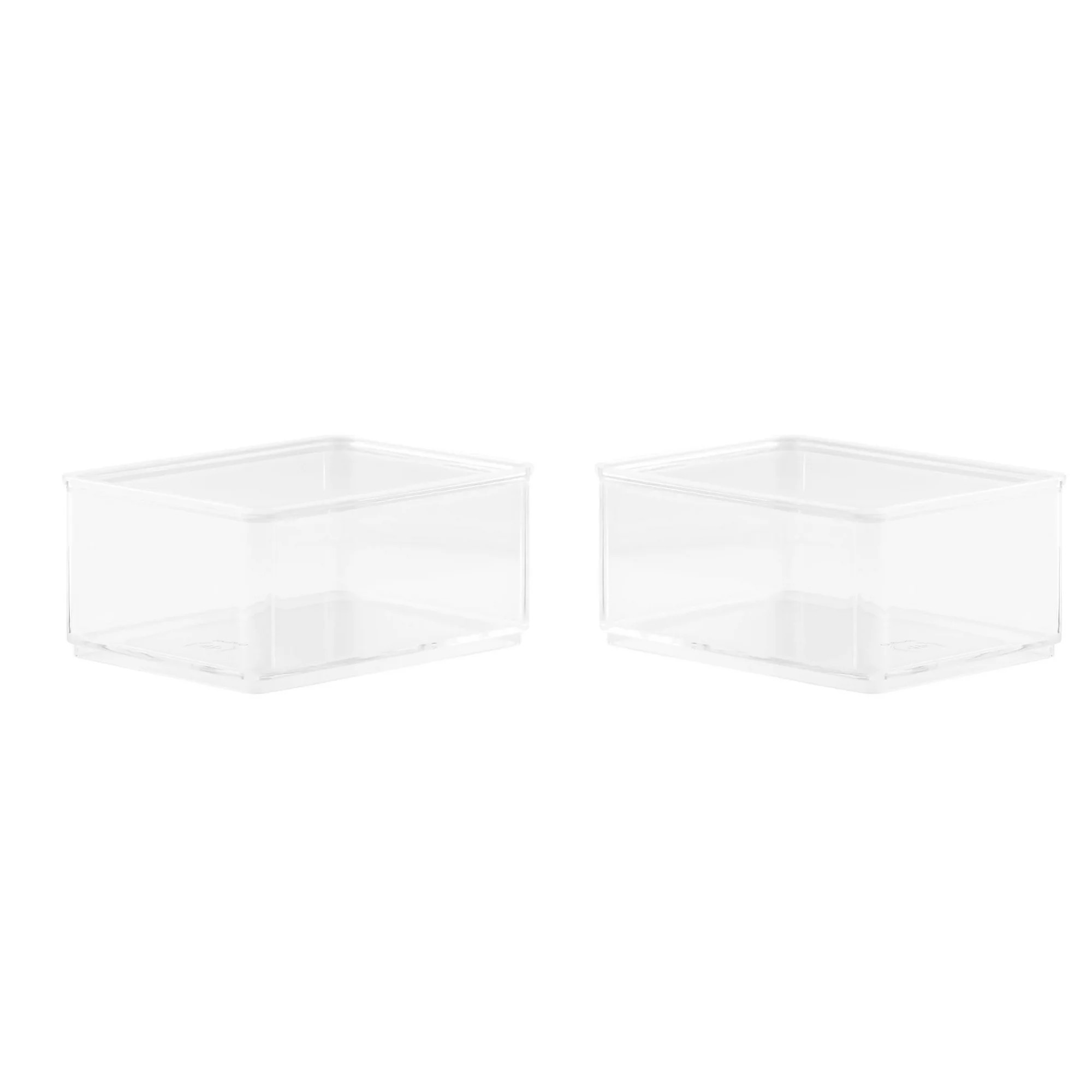 The Home Edit Medium Clear Storage Bin Organizer Insert, 2 Piece, 6.24" x 2.95" x 4.68" | Walmart (US)