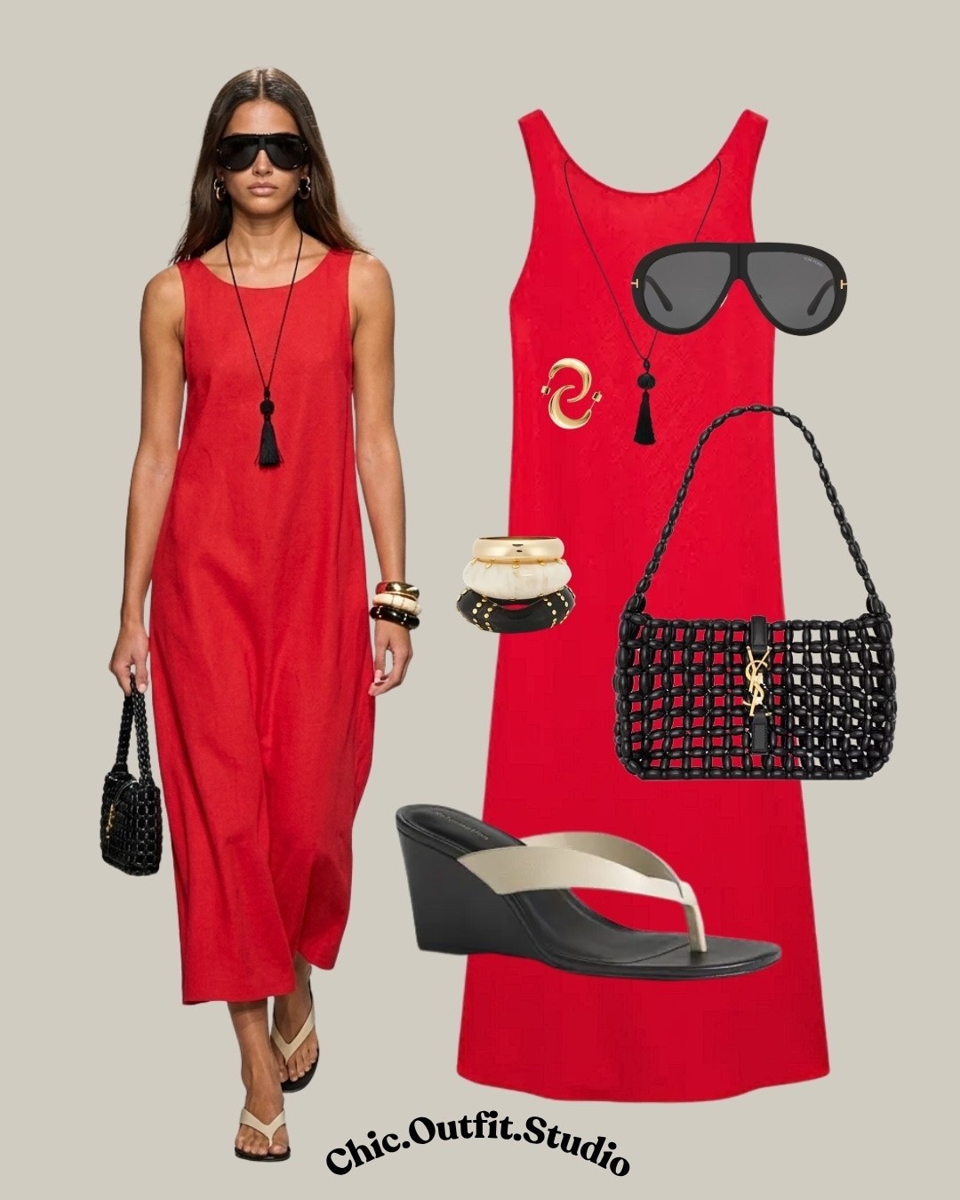 Bold Red Open Back Midi Dress

✨A vibrant red sleeveless midi dress makes a timeless statement while keeping your summer wardrobe effortlessly elegant. Styled with black accessories, wedge sandals, and modern jewelry, this bold yet minimal look is perfect for vacation dinners, rooftop cocktails, date nights, summer parties, city weekends, or resort evenings. A classic dress that stands out with clean lines and sophisticated styling.

✨Tags: red sleeveless midi dress, red summer dress, elegant vacation outfit, minimalist summer dress, European summer style, resort wear women, date night outfit, summer dinner outfit, bold color outfit, elevated summer fashion, chic everyday style, black accessories outfit, capsule wardrobe inspiration, timeless summer look

#LTKkleider #LTKdatenight #LTKsummer