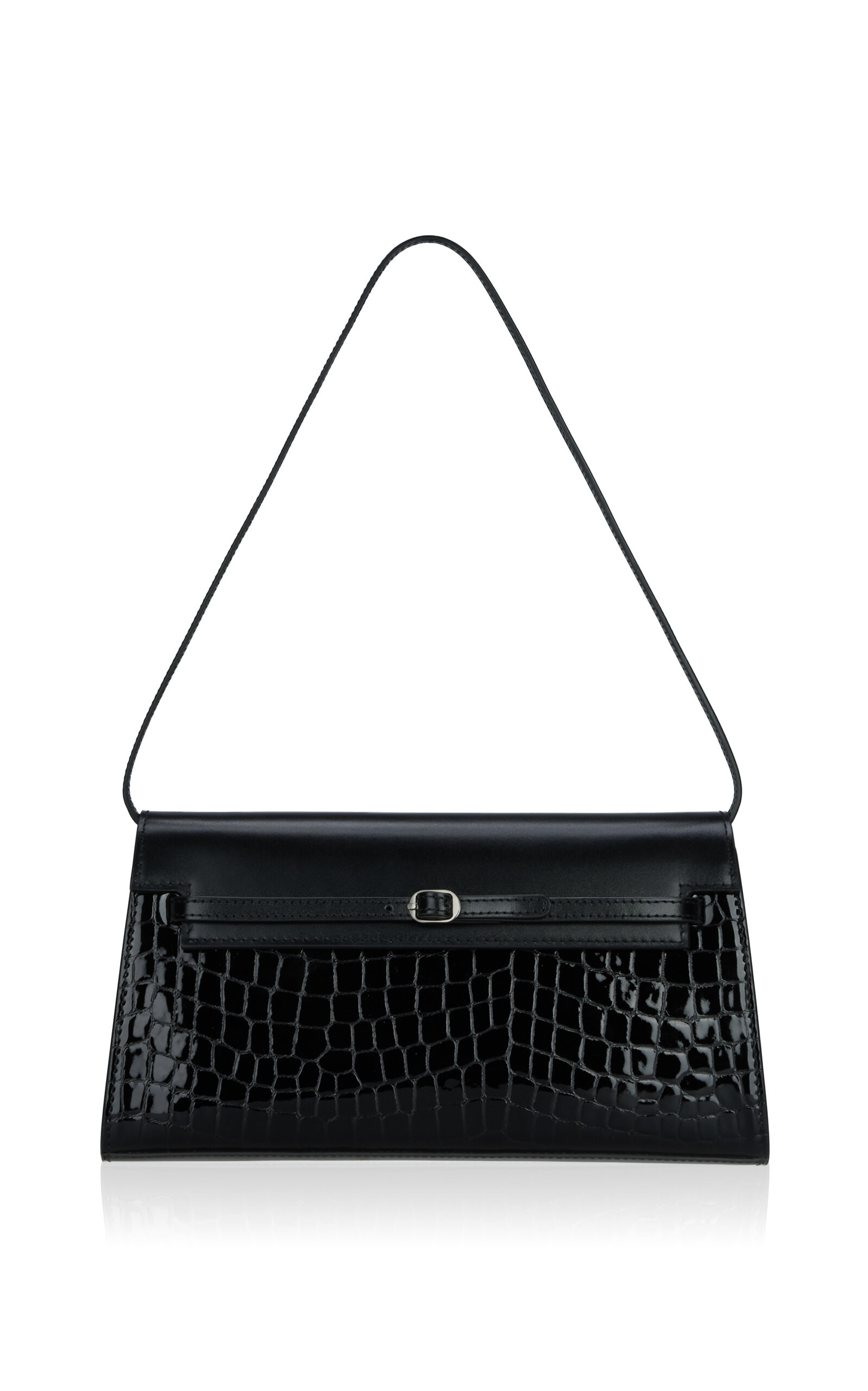 Croc-Effect Leather Shoulder Bag | Moda Operandi (Global)