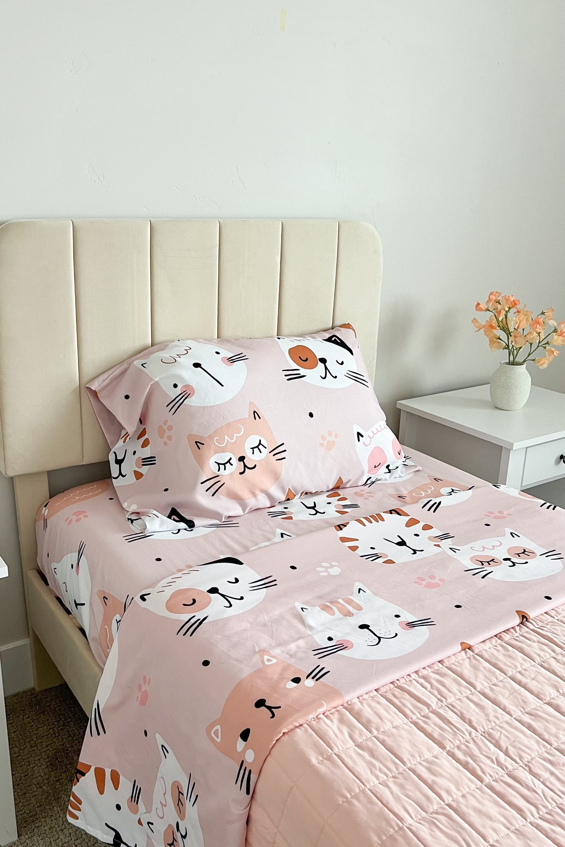 Perfect cat sheet and twin bed #LTKMostLoved 

#LTKhome #LTKkids