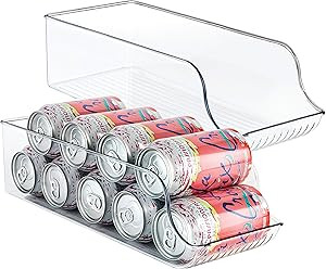 Homeries Can Drink Holder Storage & Dispenser Bin for Refrigerator, Freezer, Countertop, Cabinets... | Amazon (US)