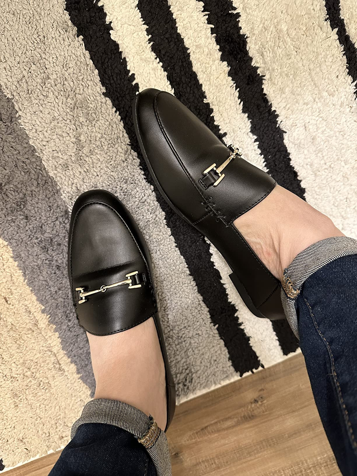 JENN ARDOR Loafers for Women Flats Shoes Womens Penny Loafers Slip On Pointed Toe Comfortable Off... | Amazon (US)