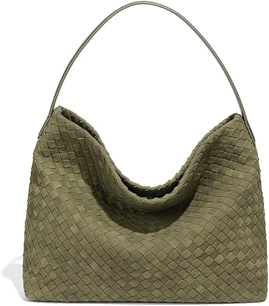 Dreubea Woven Tote Bag for Women, Elegant Minimalist Shoulder Handbag, Top Handle Purse for Daily... | Amazon (US)