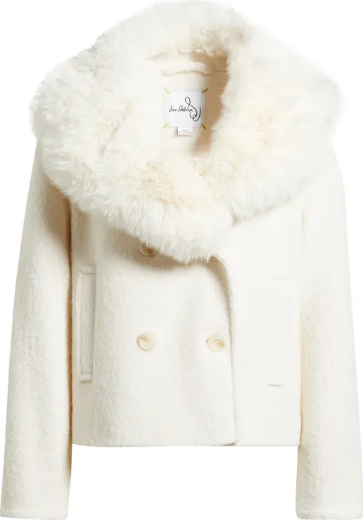 Sam Edelman Peacoat with Removable Faux Fur Collar | Nordstrom | Nordstrom