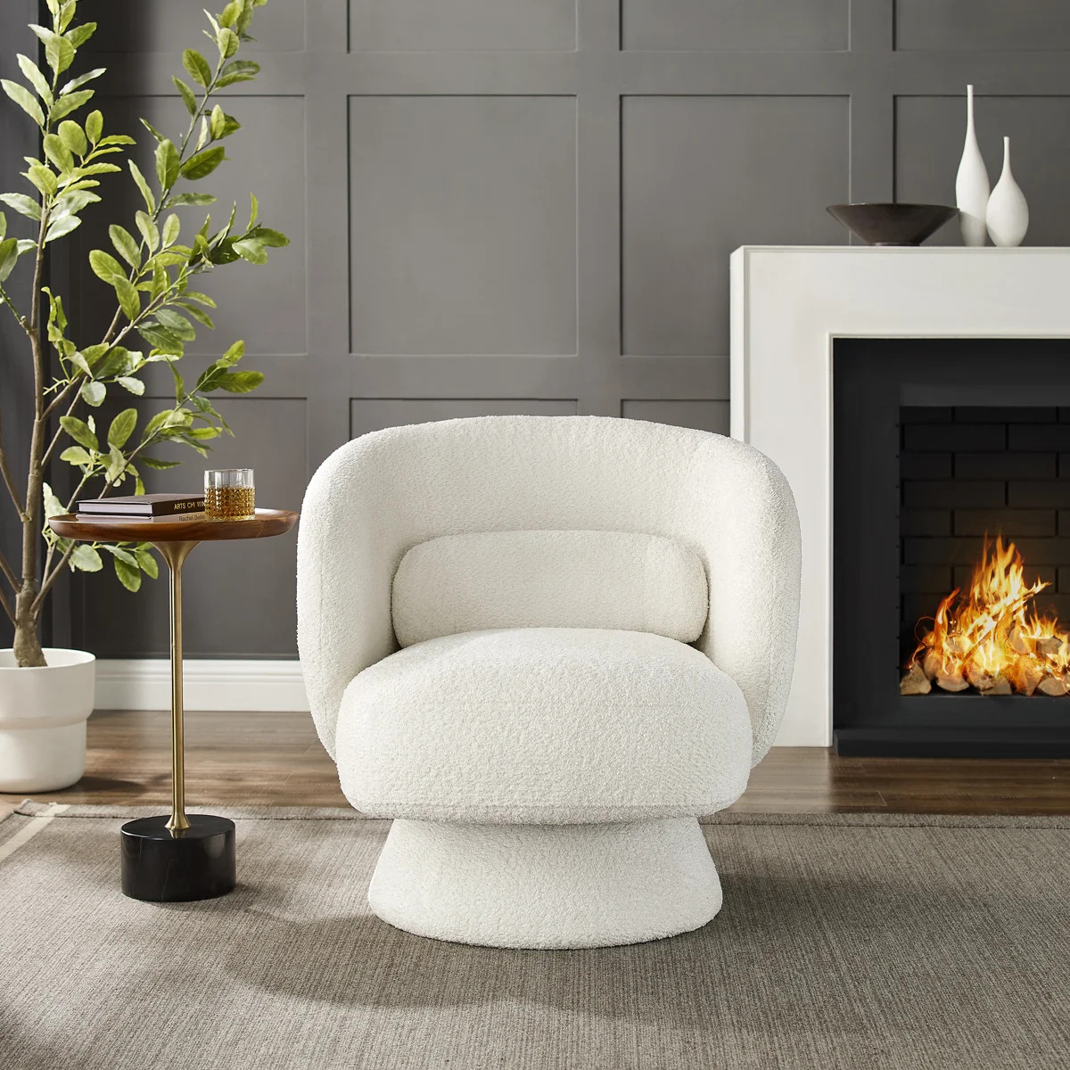Saboor 30.7'' W Swivel Accent Chair | Wayfair North America