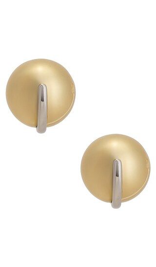 Jane Oversized Stud Earrings in Gold & Silver | Revolve Clothing (Global)