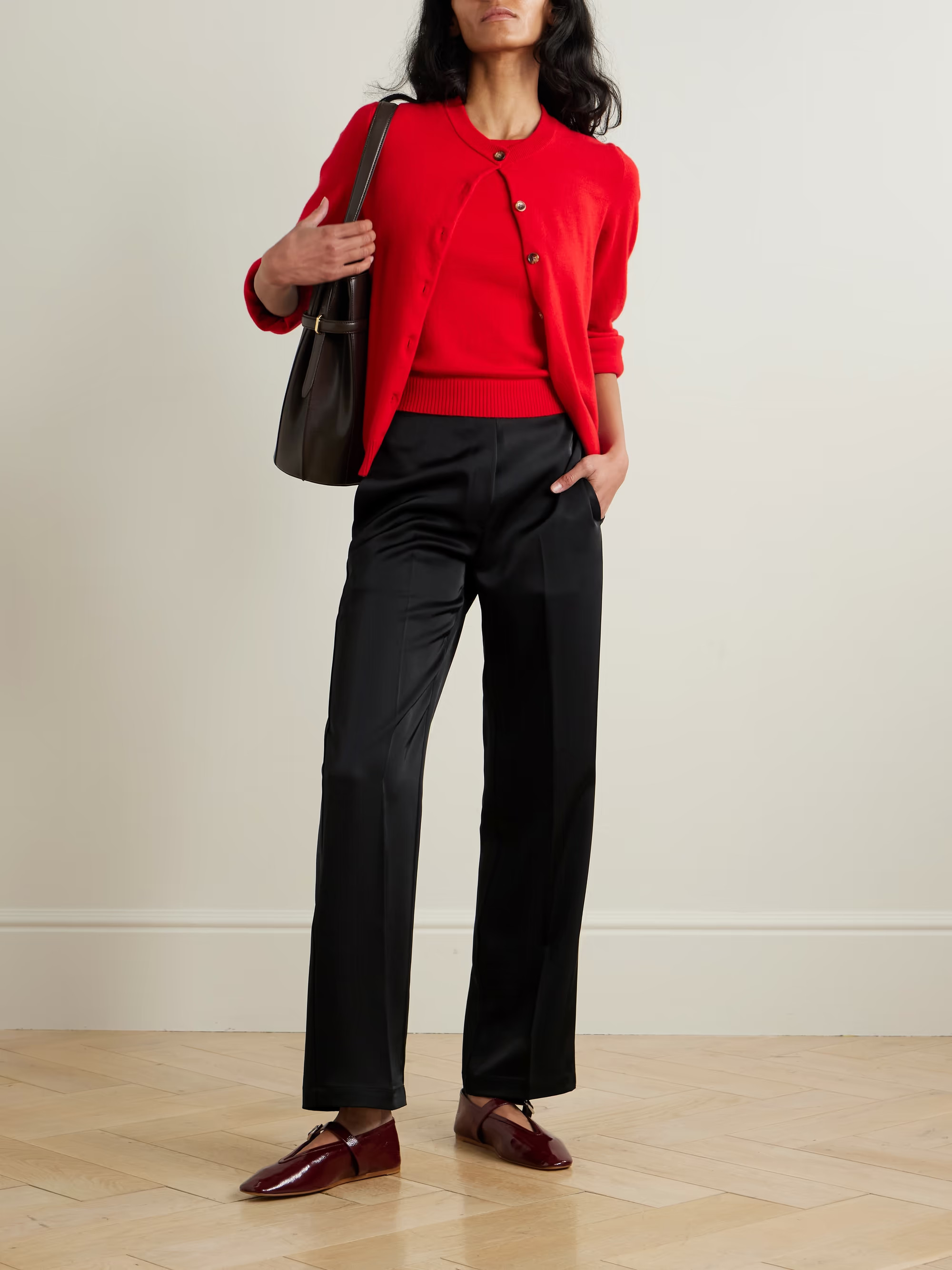 Barb pleated satin wide-leg pants | NET-A-PORTER (UK & EU)