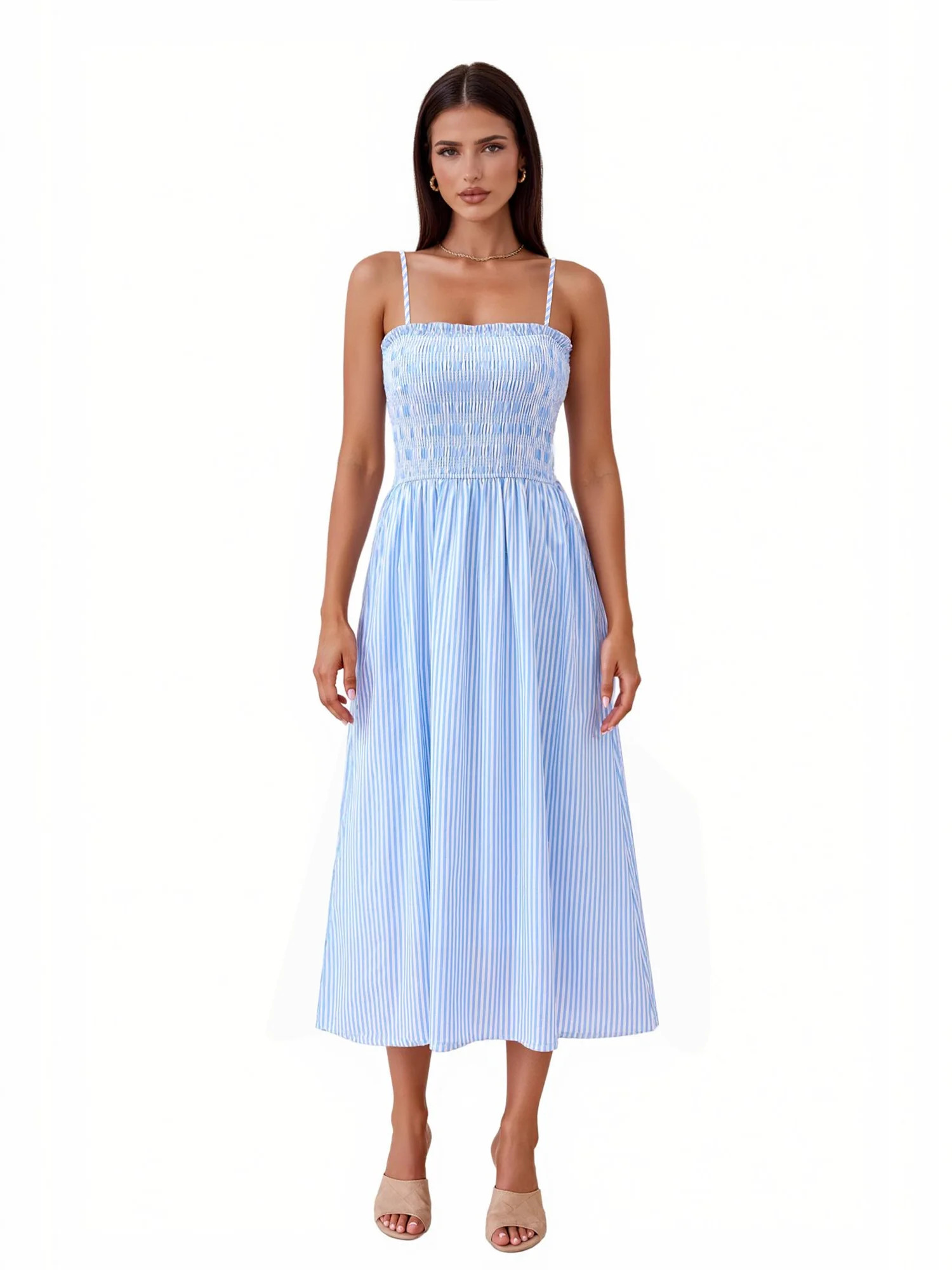 PRETTYGARDEN Women's Maxi Striped Dress, Sizes S-XXL | Walmart (US)