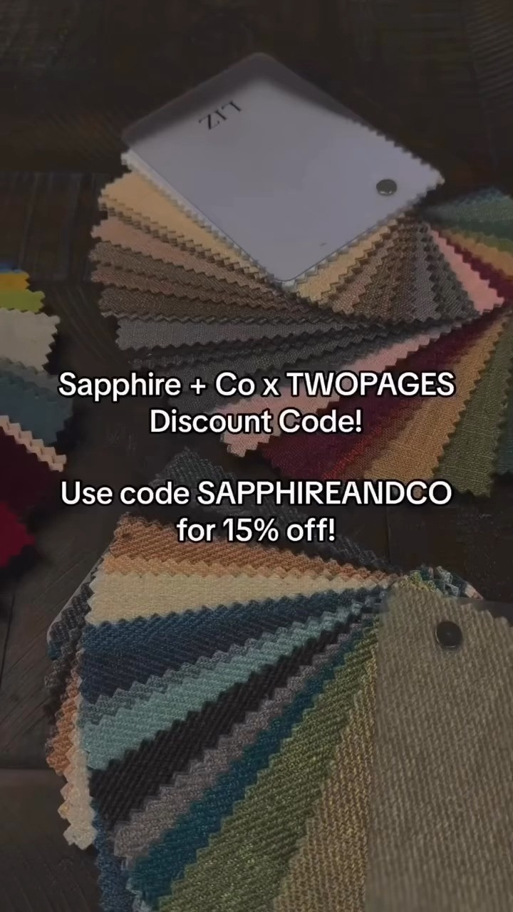 Sapphire + Co now has an official DISCOUNT CODE with one of our favorite online, semi-custom drapery companies, TWOPAGES!
@twopagescurtains

Now's your chance to try them out for yourself! Use code SAPPHIREANDCO for 15% off at checkout!


Several fabric options
Numerous trim add-ons available
Ability to customize width & height 

 

#LTKMostLoved #LTKHome #LTKSaleAlert