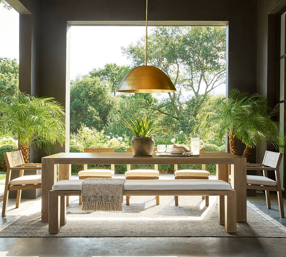 Rockport Metal Rectangular Outdoor Dining Table (76"-96") | Pottery Barn (US)