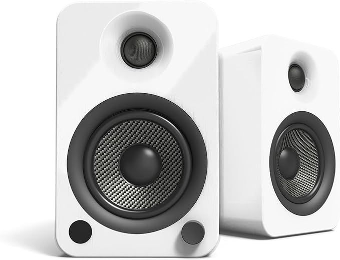 Kanto YU4 Powered Speakers with Bluetooth and Phono Preamp, Gloss White | Amazon (US)