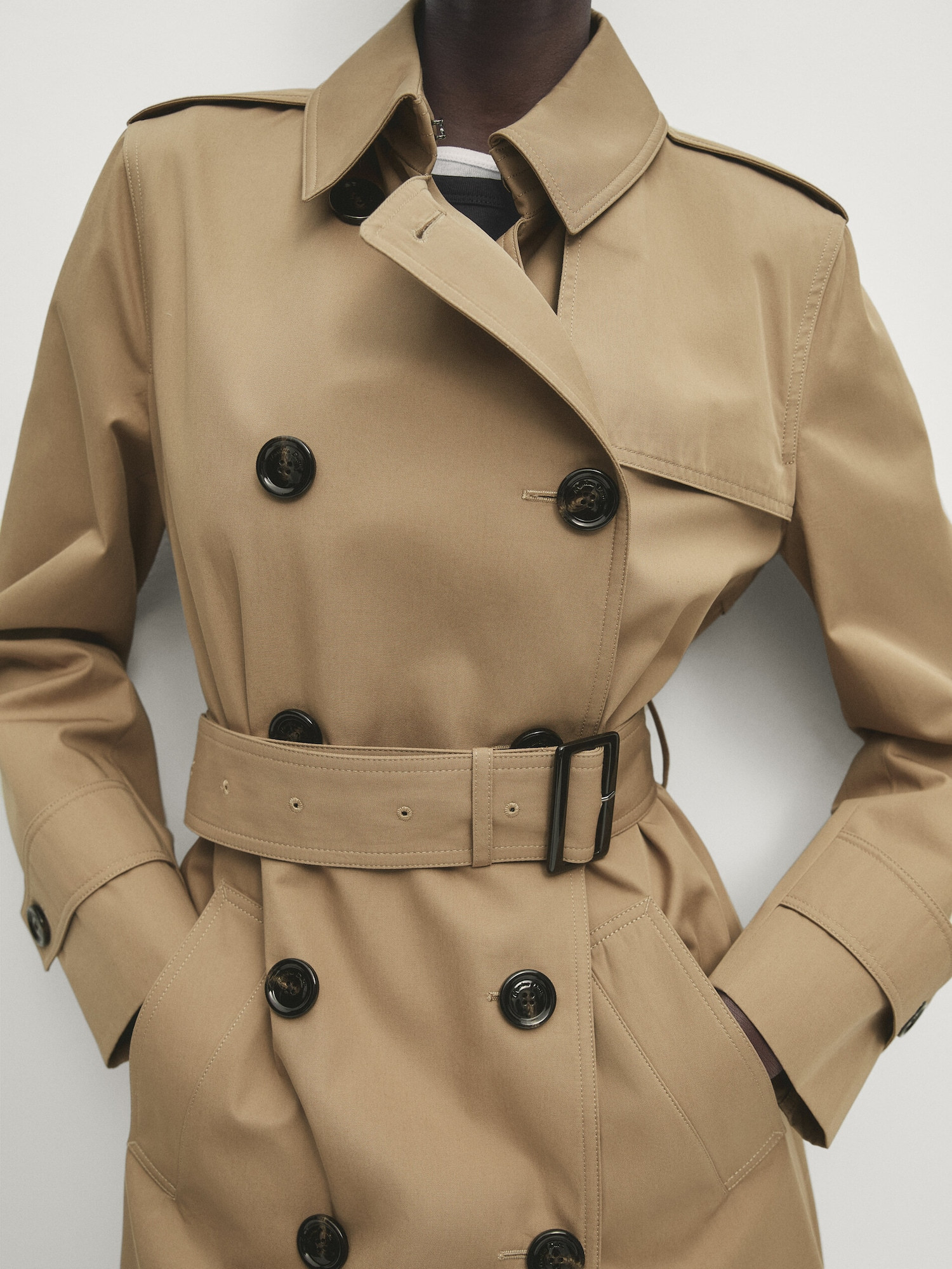 Trench coat with belt | Massimo Dutti US