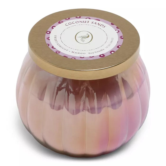 14oz Lidded Glass Jar Candle Coconut Sands - Escape Collection - Opalhouse™ | Target