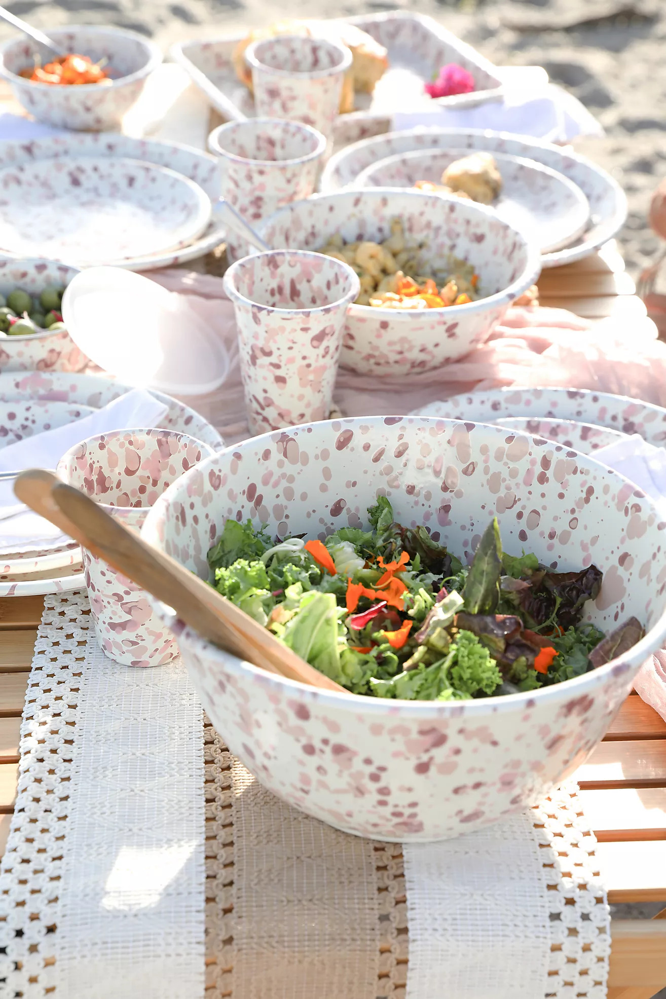 Crow Canyon Home Catalina Enamelware Large Salad Bowl | Anthropologie (US)