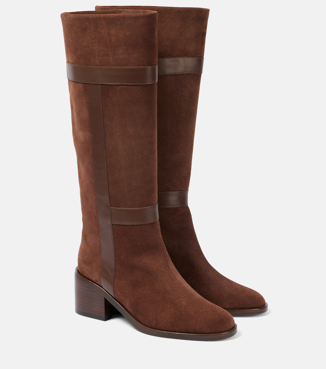 Lyube 65 shearling-lined suede knee-high boots | Mytheresa (US/CA)