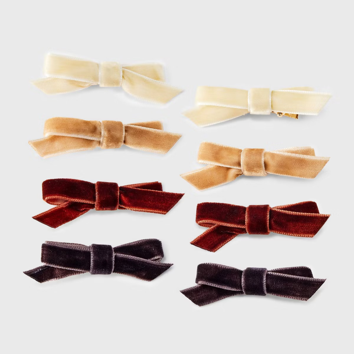 Velvet Bow Hair Clip Set 8pc - A New Day™ | Target