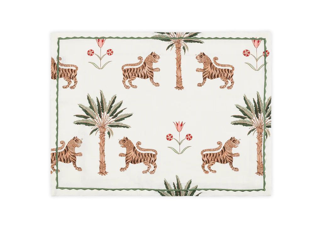 Matouk Schumacher Tiger Palm Placemat, Set of 4 | Over The Moon