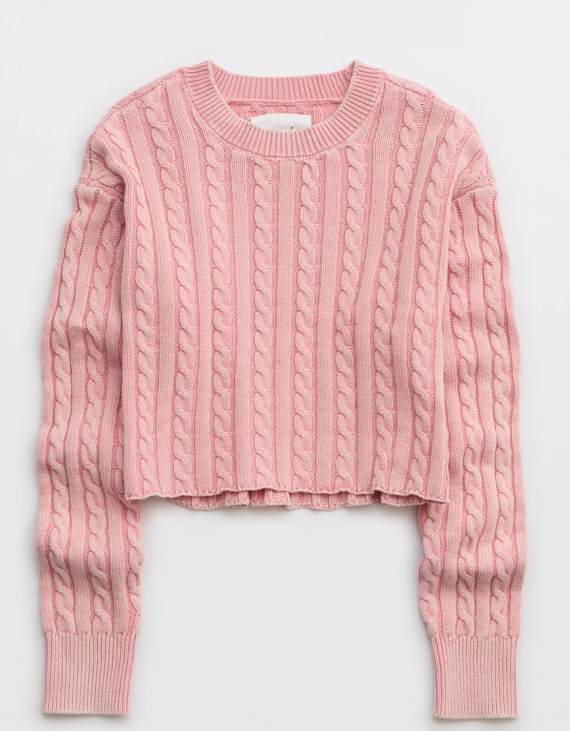 Aerie Mini Cable Cropped Sweater | Aerie