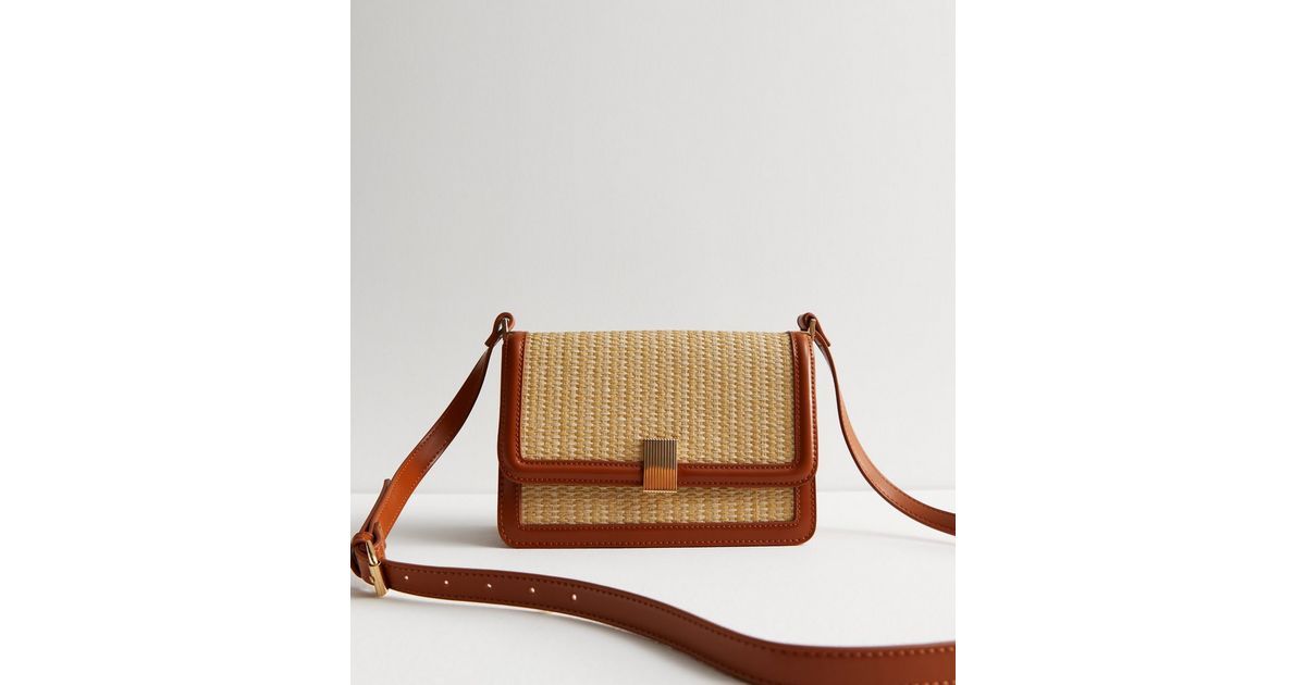Brown Raffia Boxy Cross Body Bag
						
						Add to Saved Items
						Remove from Saved Items | New Look (UK)