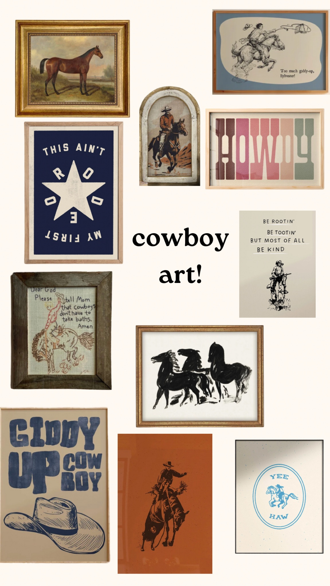 some of my favorite cowboy art from Etsy! #cowboy #cowboyart #westerndecor 

#LTKhome #LTKkids