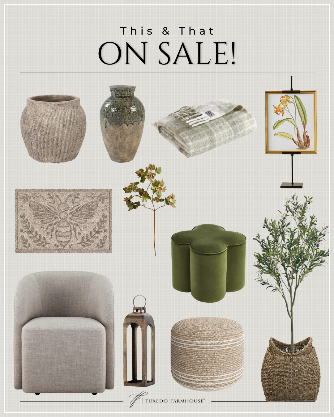 This & that ON SALE 🤍✨ sharing some of my favorite cozy home finds at the best prices right now—neutral textures, soft greens, and timeless pieces you’ll use forever. Everything linked before it’s gone!

Seasonal, home decor, accent chairs, rugs, wall art, frames, pillows, lamps, baskets, candles, books, coffee tables, ottomans, trays, bowls, consoles, accent tables
 

 #LTKSeasonal #LTKHome #LTKSaleAlert